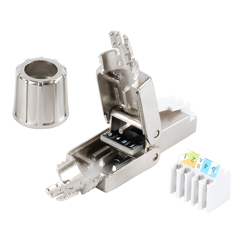 Cat6A árnyékolt szerszám nélküli RJ45 csatlakozó RJ-G40S-1-C6A Cat6A árnyékolt szerszám nélküli RJ45 csatlakozó RJ-G40S-1-C6A