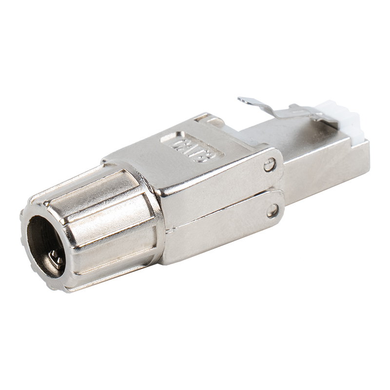 Cat8 árnyékolt fém csat, szerszám nélküli RJ45 csatlakozó RJ-G40S-2-C8