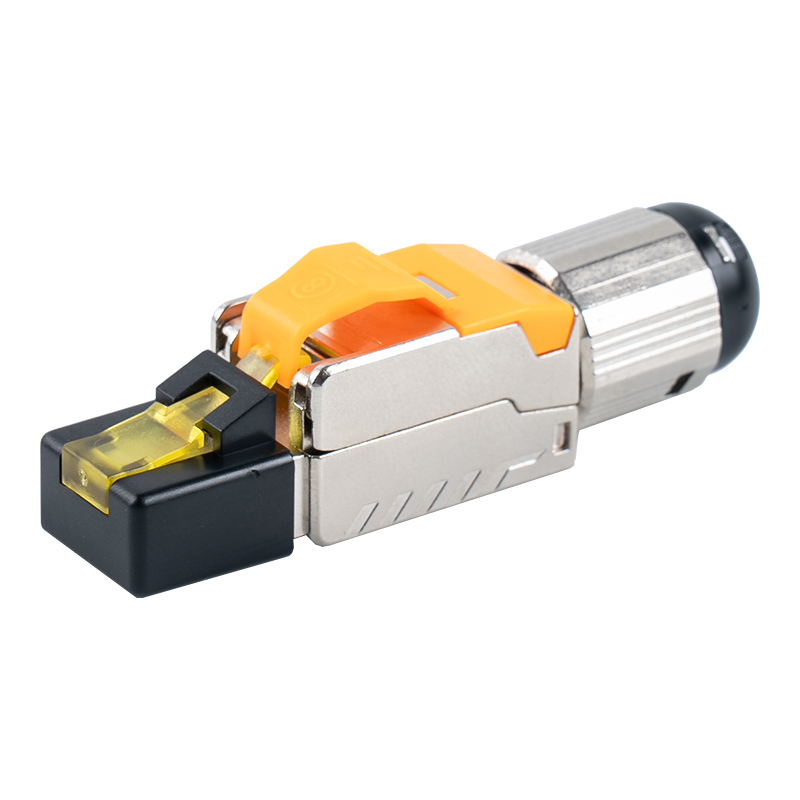 Cat6A árnyékolt szerszám nélküli RJ45 csatlakozó (műanyag borítással) RJ-G70S-C6A