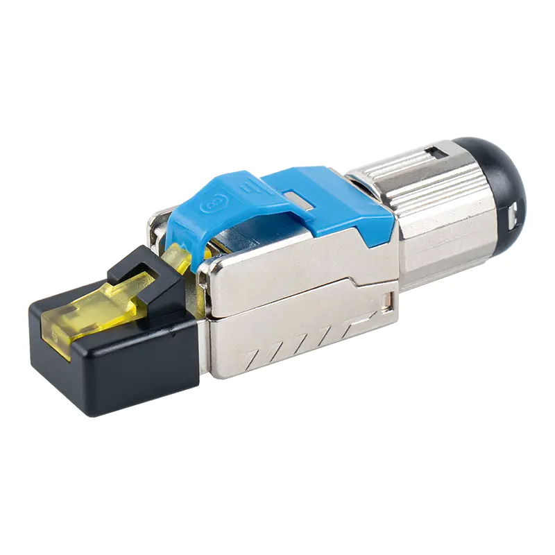 Cat6A árnyékolt szerszám nélküli RJ45 csatlakozó (műanyag borítással) RJ-G70S-C6A Cat6A árnyékolt szerszám nélküli RJ45 csatlakozó (műanyag borítással) RJ-G70S-C6A