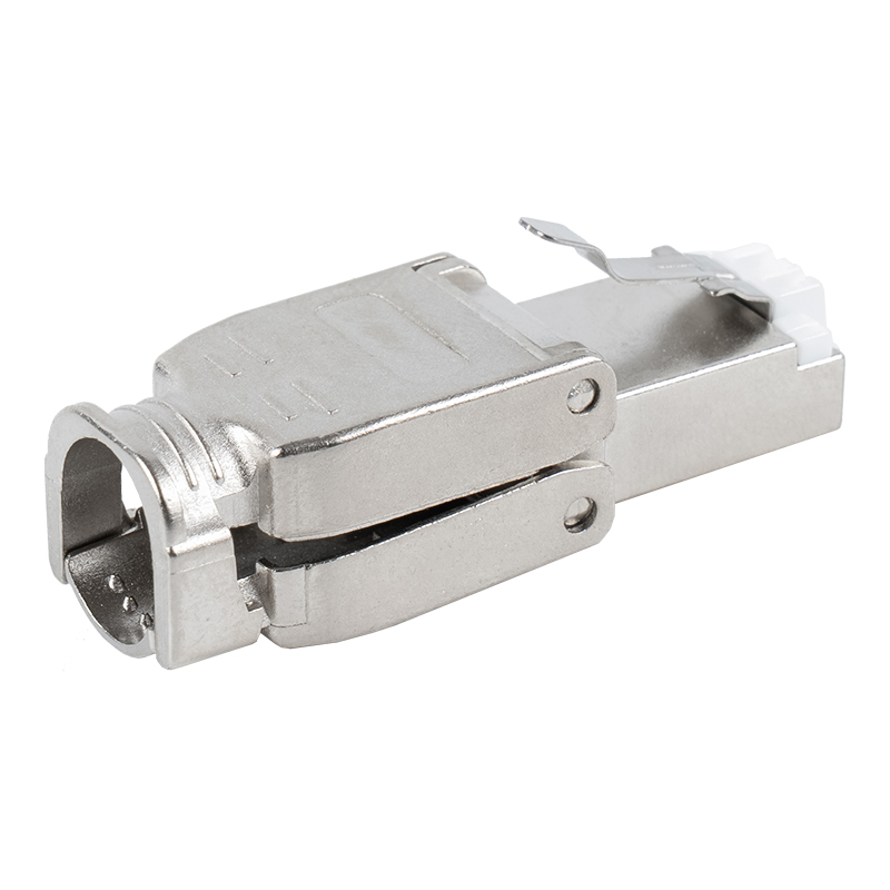 Cat6A árnyékolt fém csat szerszám nélküli RJ45 csatlakozó RJ-602S-2-C6A Cat6A árnyékolt fém csat szerszám nélküli RJ45 csatlakozó RJ-602S-2-C6A