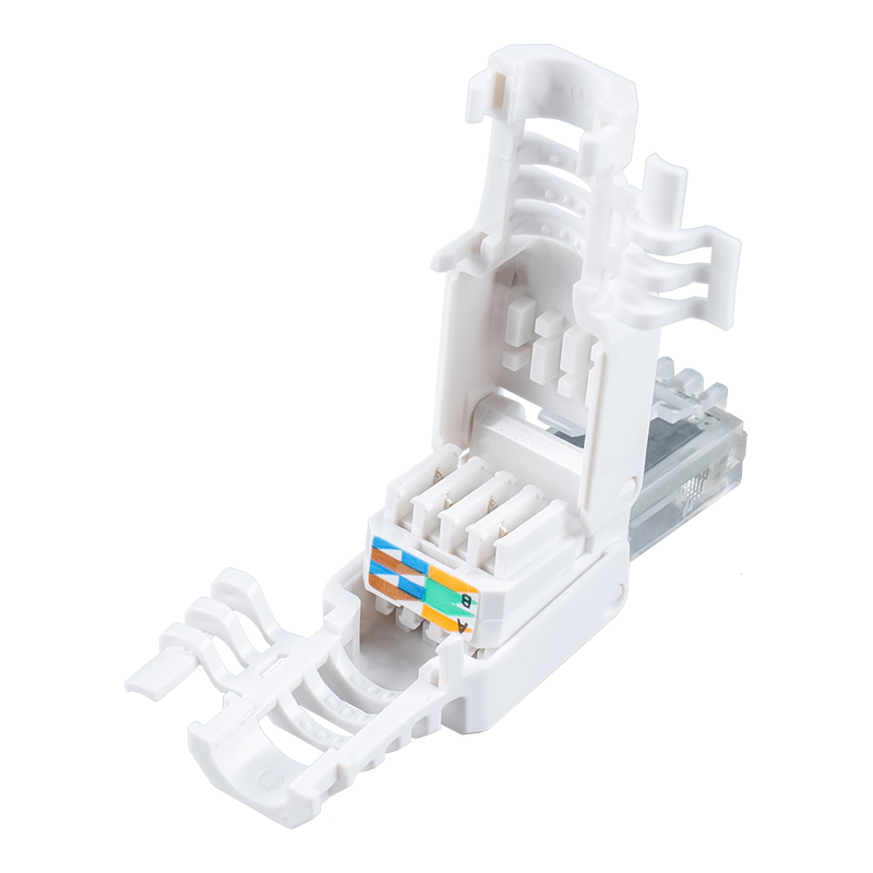 Cat6 árnyékolatlan szerszám nélküli RJ45 csatlakozó (szárnyakkal) RJ-688X-C6 Cat6 árnyékolatlan szerszám nélküli RJ45 csatlakozó (szárnyakkal) RJ-688X-C6