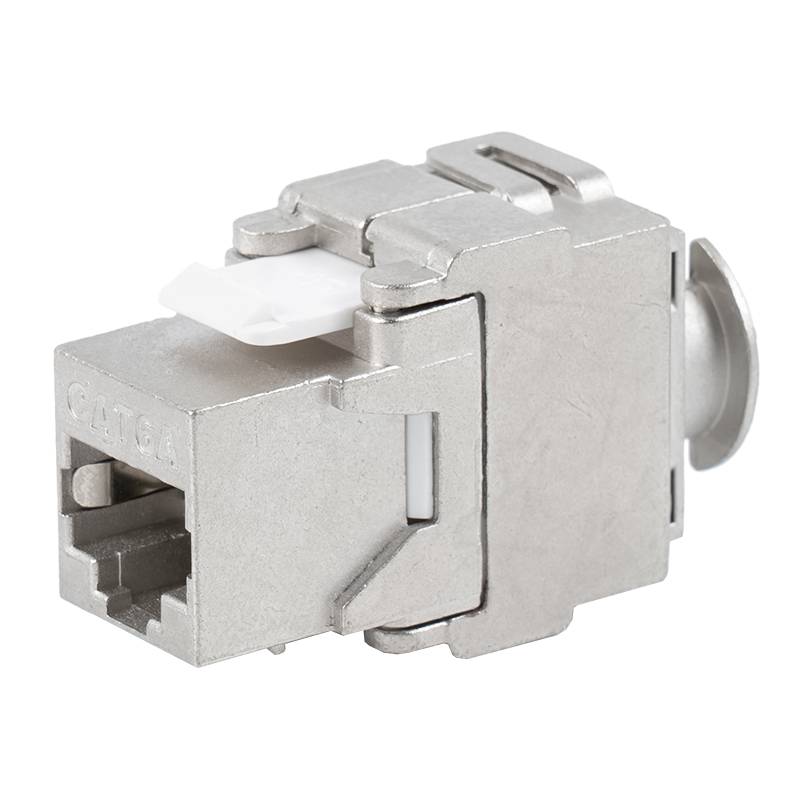 C6A árnyékolt 180°-os Tolless Keystone Jack (konzollal) SM-2335SH8C6A C6A árnyékolt 180°-os Tolless Keystone Jack (konzollal) SM-2335SH8C6A