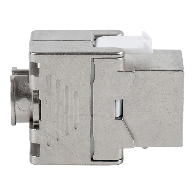 C6A árnyékolt 180°-os Tolless Keystone Jack (mini típusú) SM-635SC6A C6A árnyékolt 180°-os Tolless Keystone Jack (mini típusú) SM-635SC6A