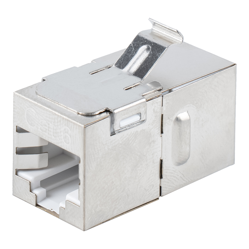 Cat6 árnyékolt RJ45 egyenes csatlakozó (fém klipsszel) SM-2035SC6