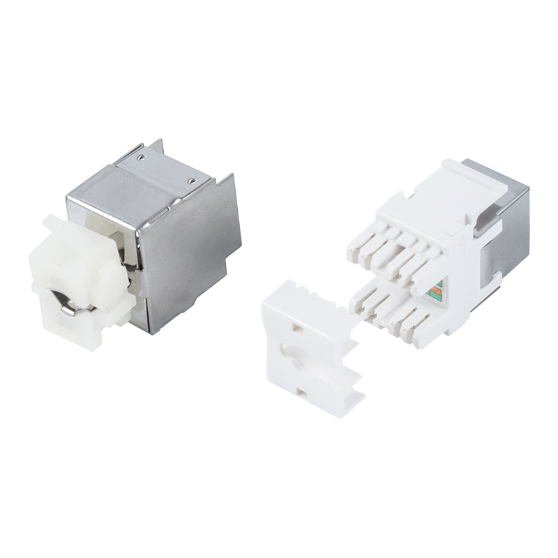 Cat6A árnyékolt 180°-os Keystone Jack (fémházzal) SM-2064SD8C6A