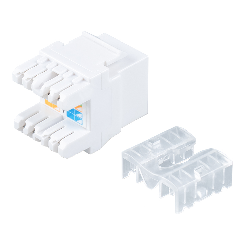 Cat6 árnyékolatlan 180°-os moduláris aljzat (mini típusú redőnnyel) SM-2089CD8C6-1 Cat6 árnyékolatlan 180°-os moduláris aljzat (mini típusú redőnnyel) SM-2089CD8C6-1
