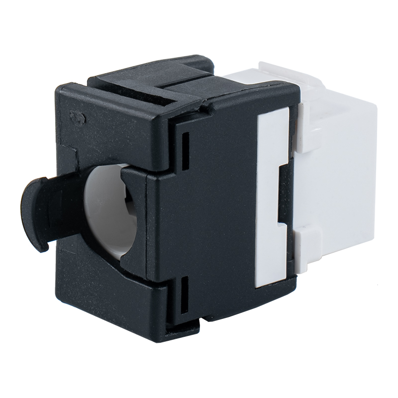 C6A Árnyékolatlan 180°-os Tolless Keystone Jack (kábeltartóval és redőnnyel) SM-2335BCH8C6A C6A Árnyékolatlan 180°-os Tolless Keystone Jack (kábeltartóval és redőnnyel) SM-2335BCH8C6A