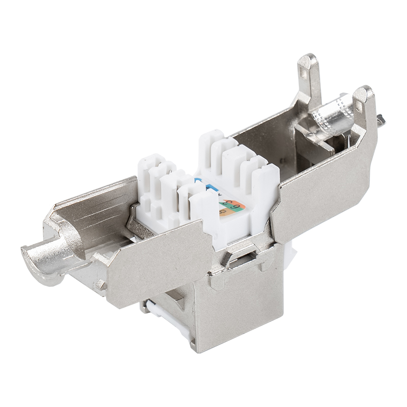 C6A árnyékolt 180°-os Tolless Keystone Jack (felhajtható típusú) SM-2336SH8C6A C6A árnyékolt 180°-os Tolless Keystone Jack (felhajtható típusú) SM-2336SH8C6A