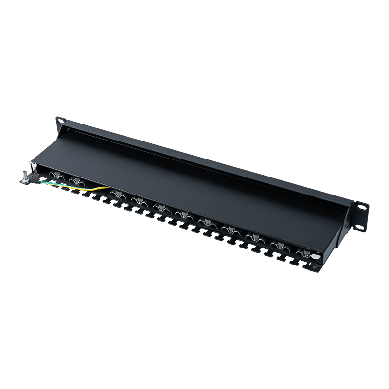 6. kategória 19 hüvelykes 1U árnyékolt 24 portos patch panel SP-3217SK24-C6A 6. kategória 19 hüvelykes 1U árnyékolt 24 portos patch panel SP-3217SK24-C6A