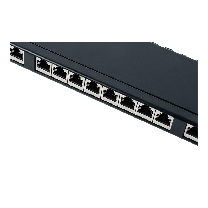 6. kategória 19 hüvelykes 1U árnyékolt 24 portos patch panel SP-3217SK24-C6A 6. kategória 19 hüvelykes 1U árnyékolt 24 portos patch panel SP-3217SK24-C6A