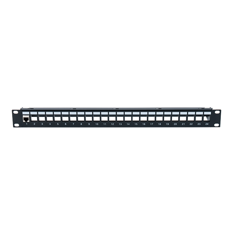 19 hüvelykes 1U 24 portos árnyékolt patch panel (C6 modullal) SP-3260-24P 19 hüvelykes 1U 24 portos árnyékolt patch panel (C6 modullal) SP-3260-24P