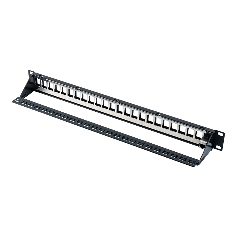 19 hüvelykes 1U 24 portos árnyékolt patch panel (C6 modullal) SP-3260-24P 19 hüvelykes 1U 24 portos árnyékolt patch panel (C6 modullal) SP-3260-24P
