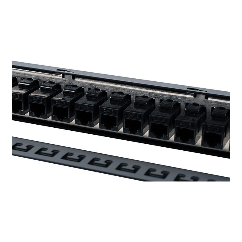 19 hüvelykes 1U 24 portos árnyékolt patch panel (C6 modullal) SP-3260-24P 19 hüvelykes 1U 24 portos árnyékolt patch panel (C6 modullal) SP-3260-24P