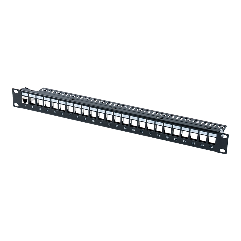 19 hüvelykes 1U 24 portos árnyékolt patch panel (C6 modullal) SP-3260-24P