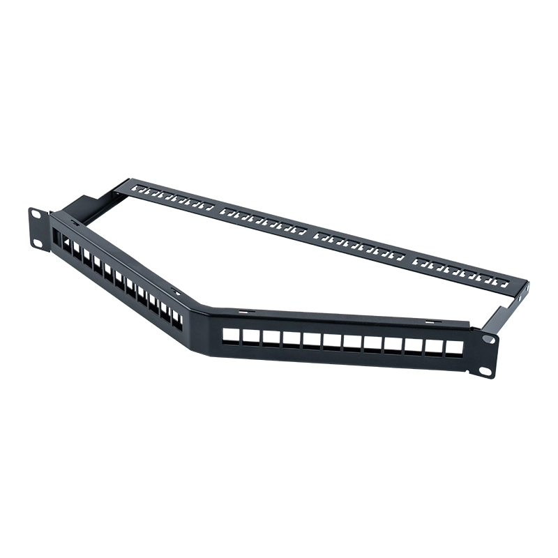 19 hüvelykes 1U 24 portos árnyékolt üres rack (összecsukható) SP-3312S-24P