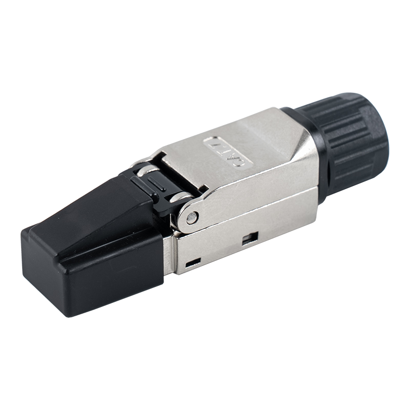 Cat7 árnyékolt szerszám nélküli RJ45 csatlakozó (műanyag védőhüvellyel) RJ-G50S-1-C7 Cat7 árnyékolt szerszám nélküli RJ45 csatlakozó (műanyag védőhüvellyel) RJ-G50S-1-C7