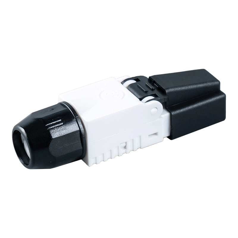 Cat7 árnyékolatlan szerszám nélküli RJ45 csatlakozó (műanyag kupakkal a fejen) RJ-G50U-1-C7