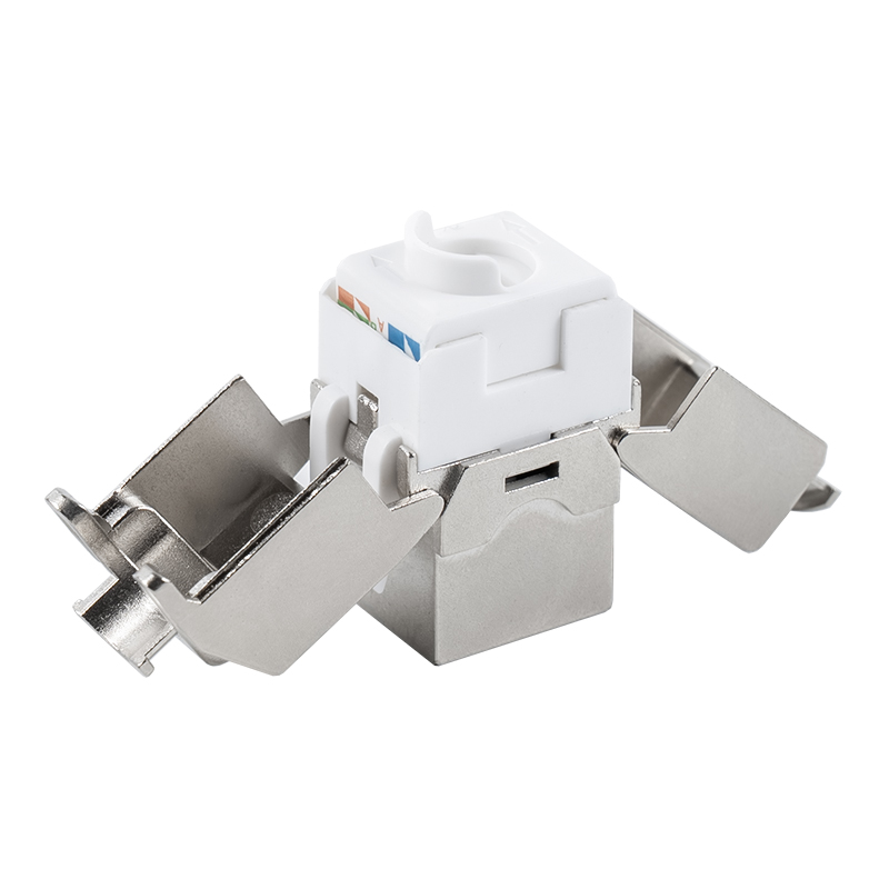 C6A árnyékolt 180°-os Tolless Keystone Jack (felhajtható típusú) SM-2336SH8C6A C6A árnyékolt 180°-os Tolless Keystone Jack (felhajtható típusú) SM-2336SH8C6A