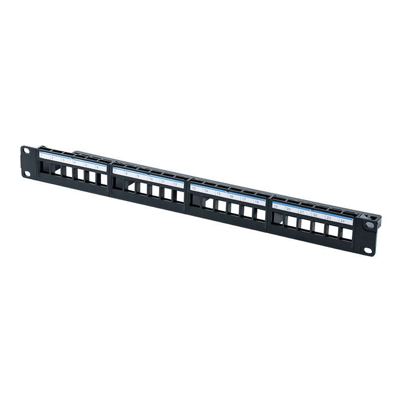 19 hüvelykes 1U 24 portos árnyékolatlan rack (kék műanyag karton) SP-3401-24P