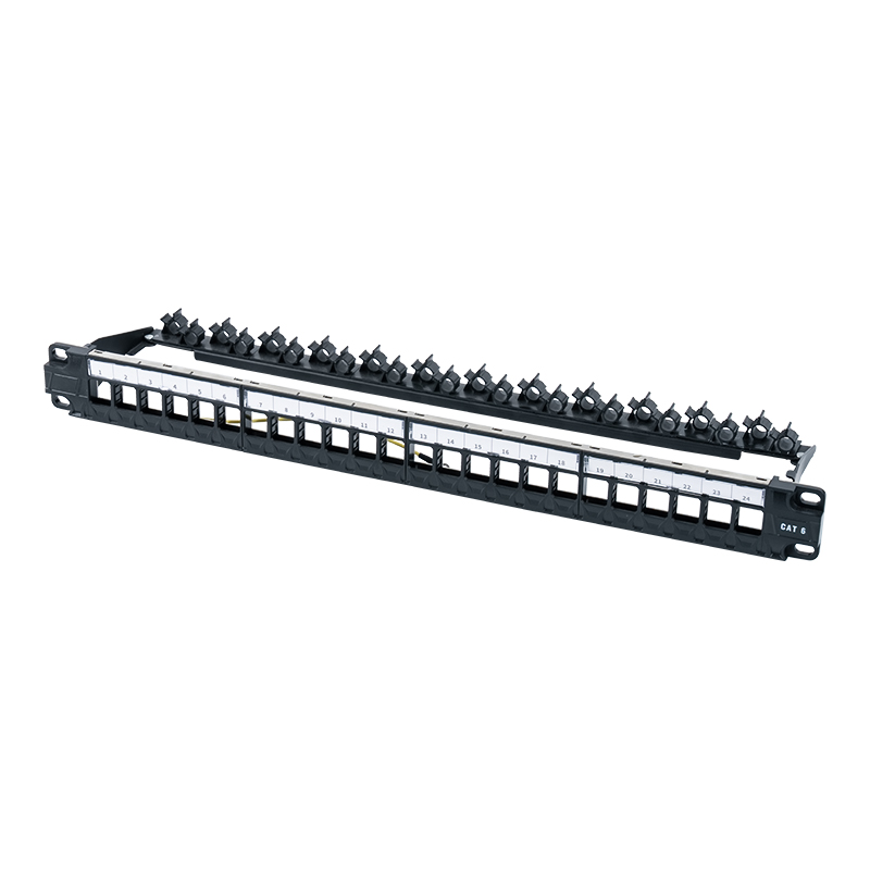 19 hüvelykes 1U 24 portos árnyékolatlan rack (összecsukható konzol) SP-3402-24P