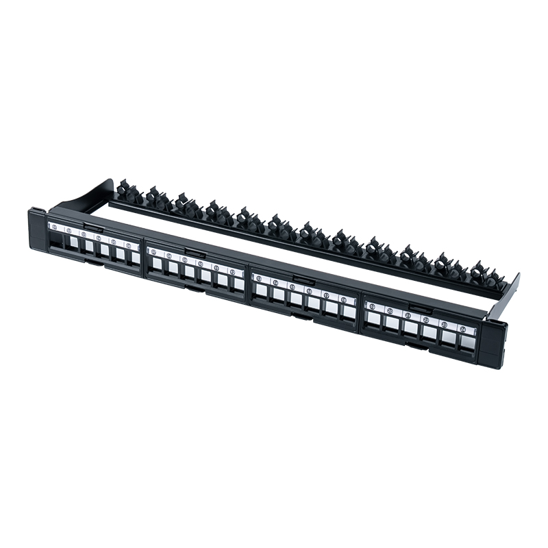 19 hüvelykes 1U 24 portos árnyékolatlan rack-tartó (eltávolítható ablak) SP-3404-24P 19 hüvelykes 1U 24 portos árnyékolatlan rack-tartó (eltávolítható ablak) SP-3404-24P