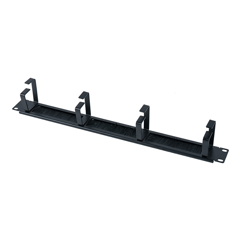 19 hüvelykes, 4 gyűrűs műanyag kábelkezelő panel (kefével) SP-3804-1U
