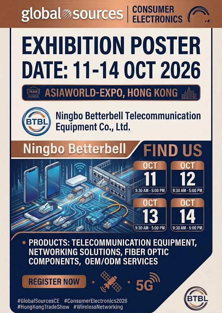 Ismerje meg Ningbo Betterbellt (BTBL) a Global Sources Consumer Electronics-nál (Hongkong), 2026!